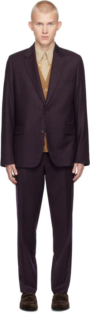 Paul Smith Purple Overdyed Wool-Cashmere Flannel Suit 1