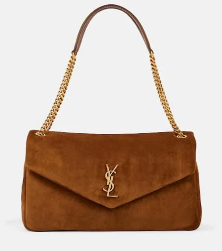 Yves Saint Laurent Calypso Large suede shoulder bag 1