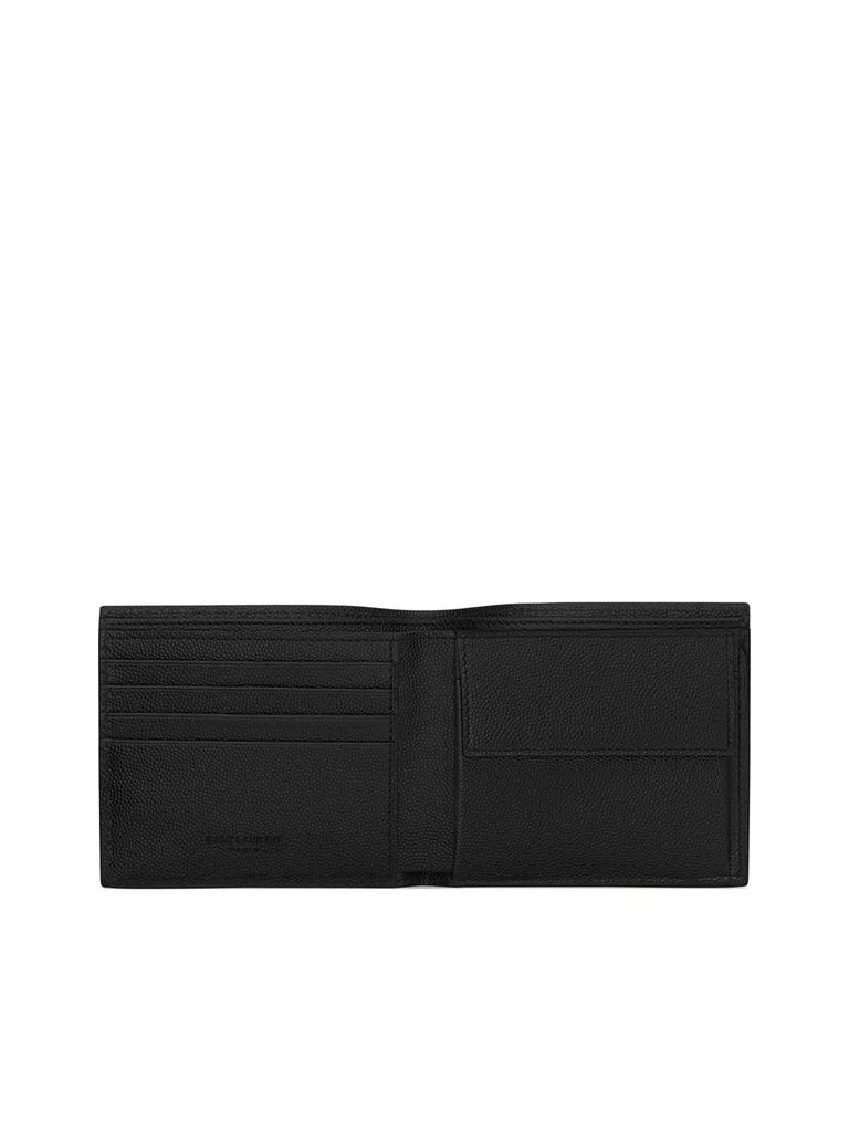 Saint Laurent SAINT LAURENT PARIS EAST / WEST WALLET WITH PURSE BLACK TEXTURED LEATHER 3