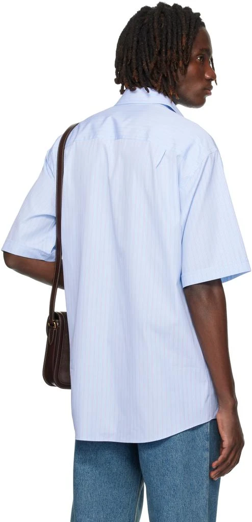 Valentino Blue Embroidered Cotton Shirt 3