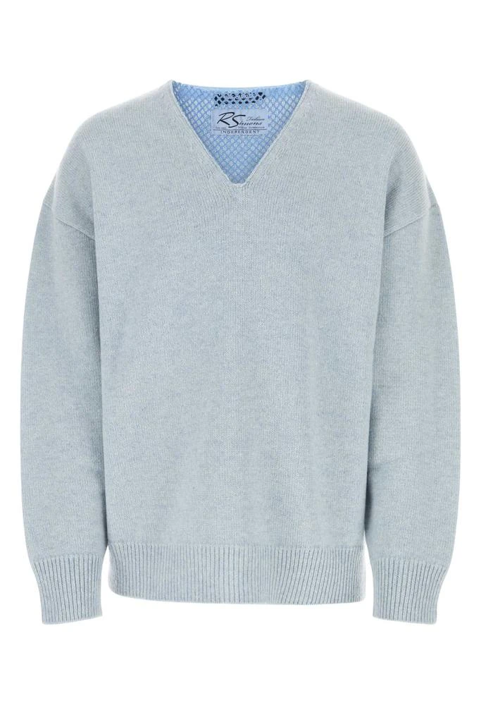 RAF SIMONS Light-blue Wool Oversize Sweater 1