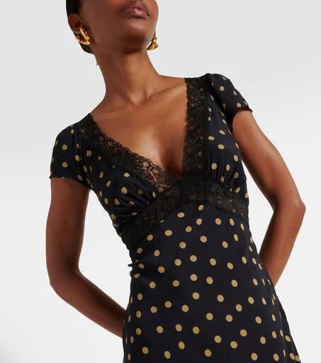 Rixo Iggy polka-dot midi dress 4