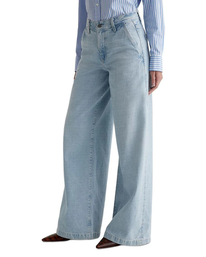 AG Mid Rise Low Slung Palazzo Jeans in Idol 7
