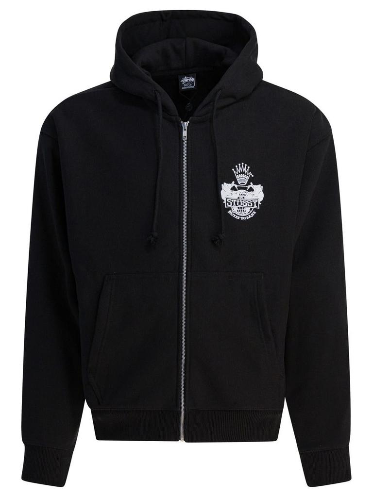 STUSSY Men's Relax Hoodie Black - Hoodies - BeyondStyle