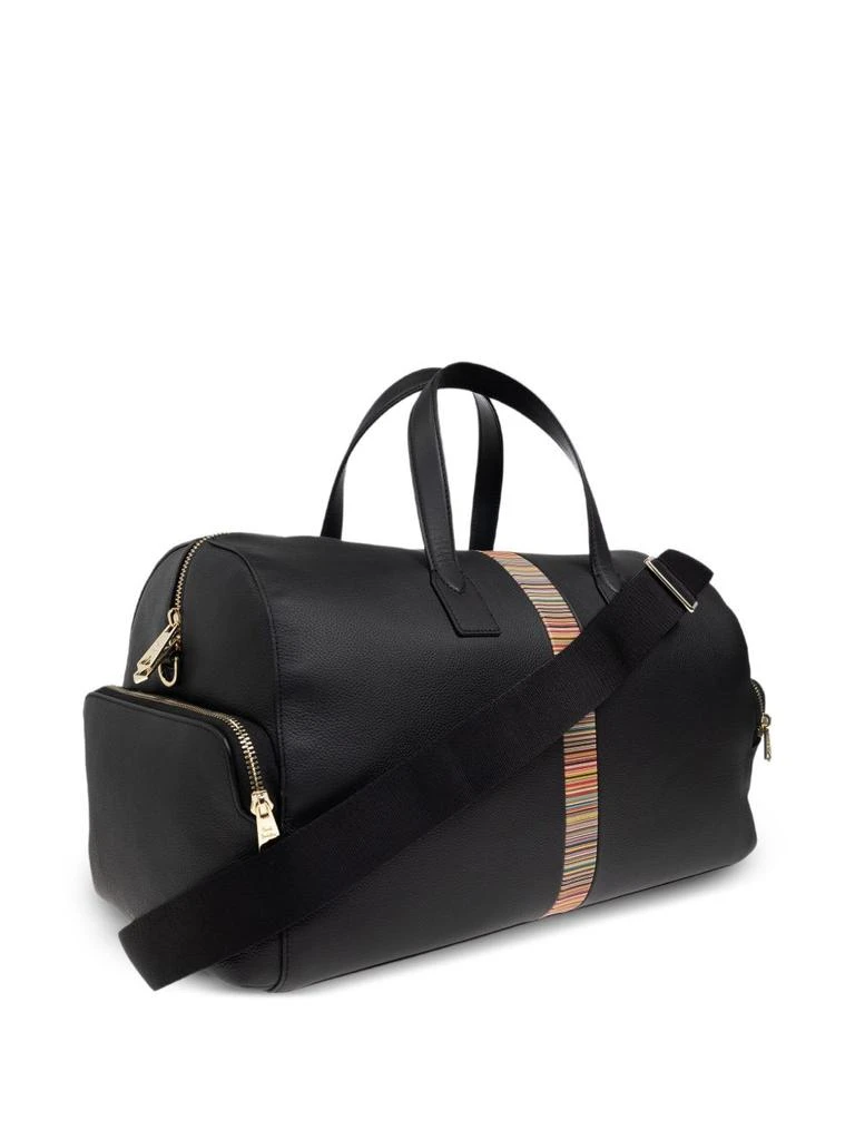 Paul Smith Men
s Leather 
Signature Stripe
 Trim Day Holdall 2