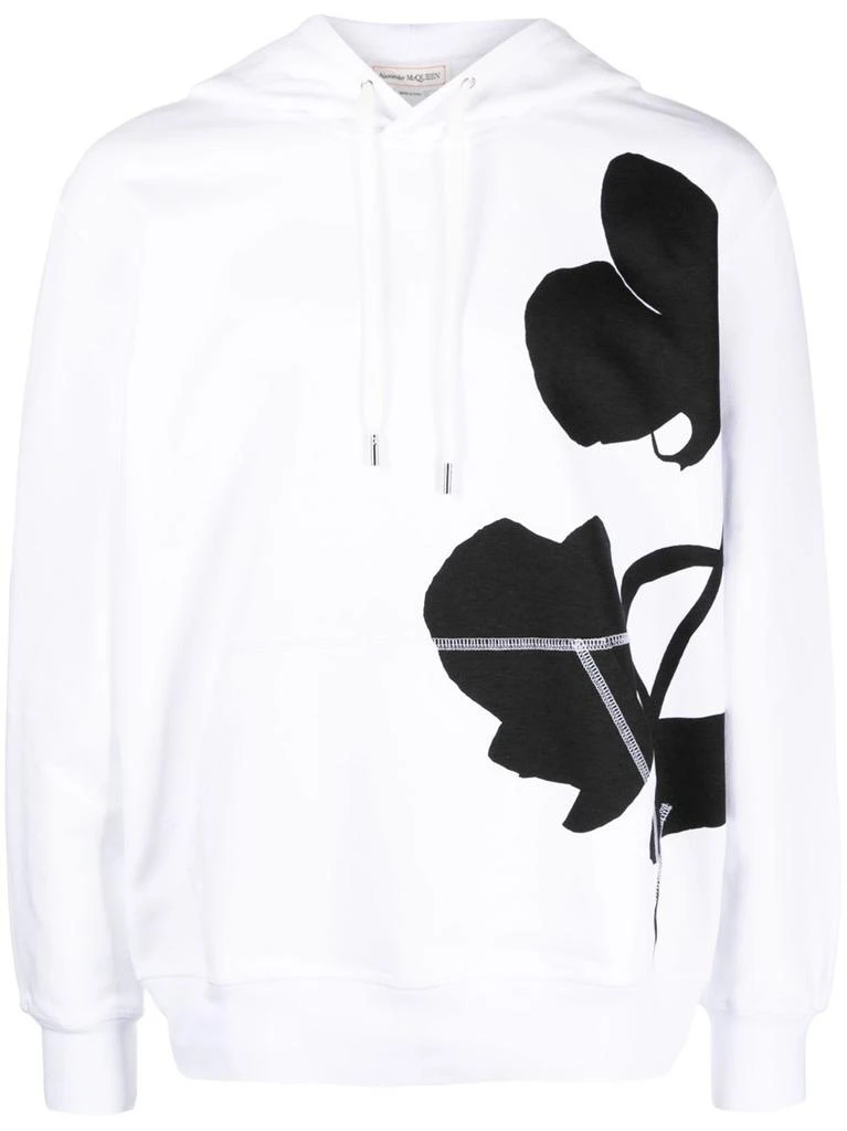 Alexander Mcqueen Alexander McQueen `Orchid` Print Hoodie 1