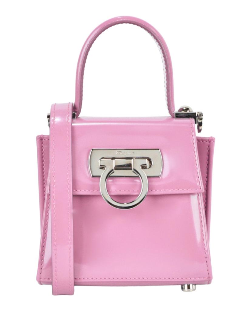 ★関税込み★ FERRAGAMO DENIM LEATHER MINI TOP HANDLE BAG Hug handbag (XS) - Women | Ferragamo
