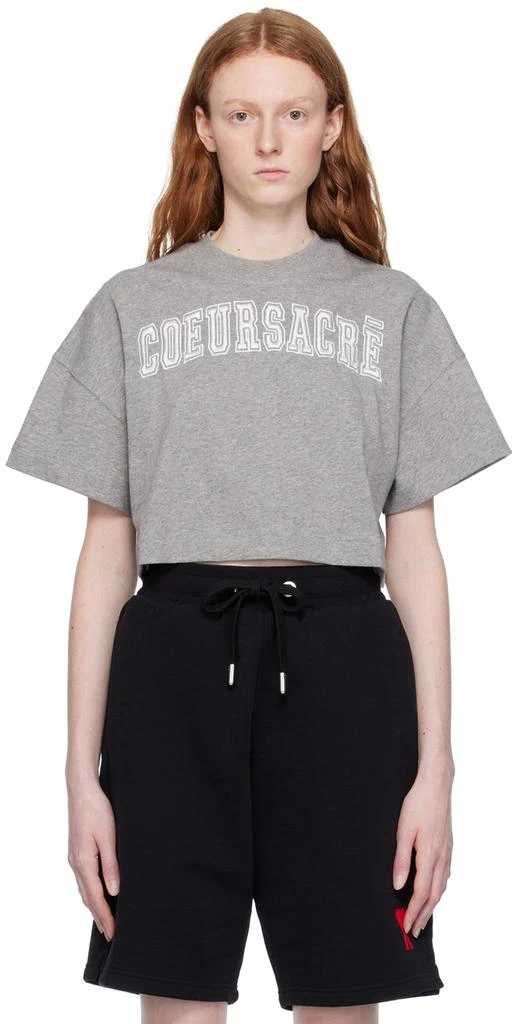 AMI Gray 'Coeur Sacré' T-Shirt 1