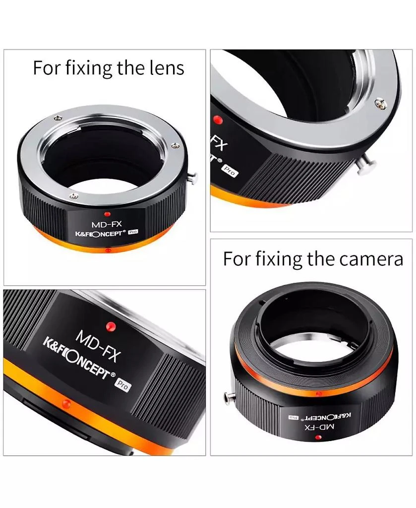 K&F Concept M15115 Minolta MD/MC Lenses to Fujifilm X Lens Adapter Ring 7