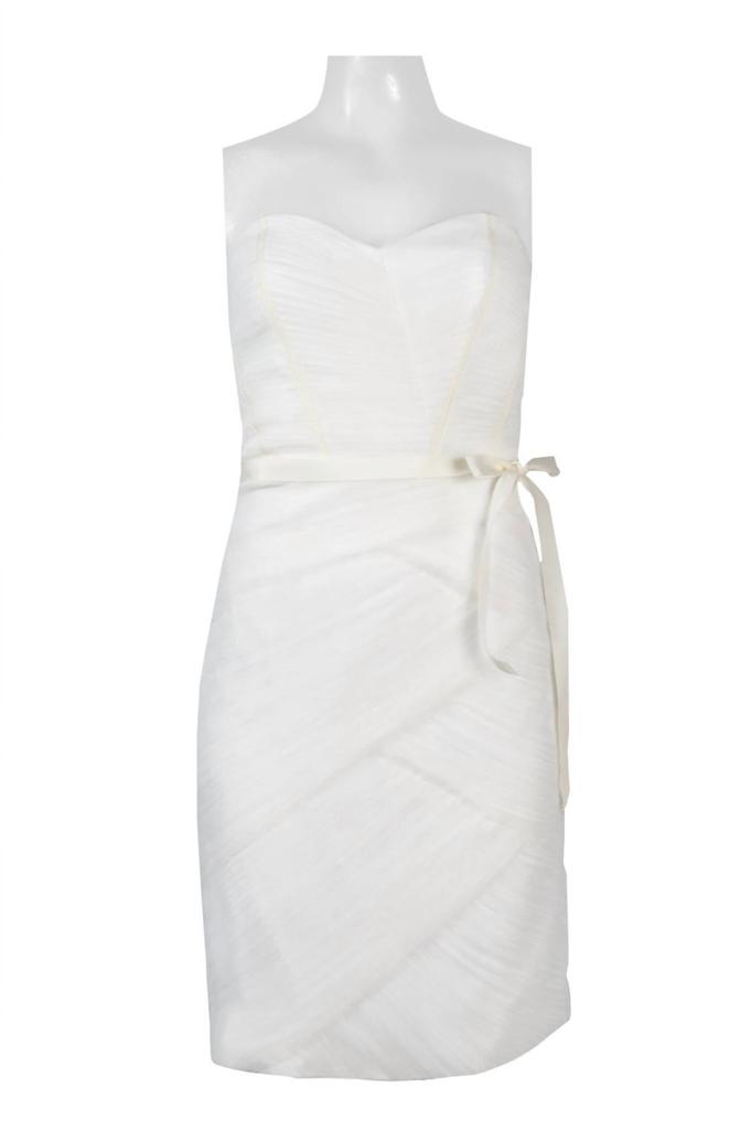Monique Lhuillier Monique Lhuillier - Pleated Strapless Cocktail Dress