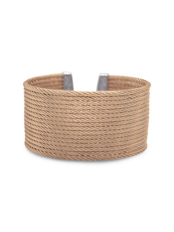 ALOR Essential Cuffs Rose Goldtone & Stainless Steel Cable Bracelet
