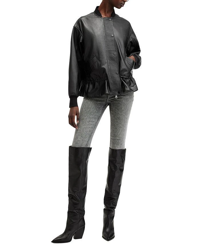ALL SAINTS Sofi Leather Bomber Jacket 4
