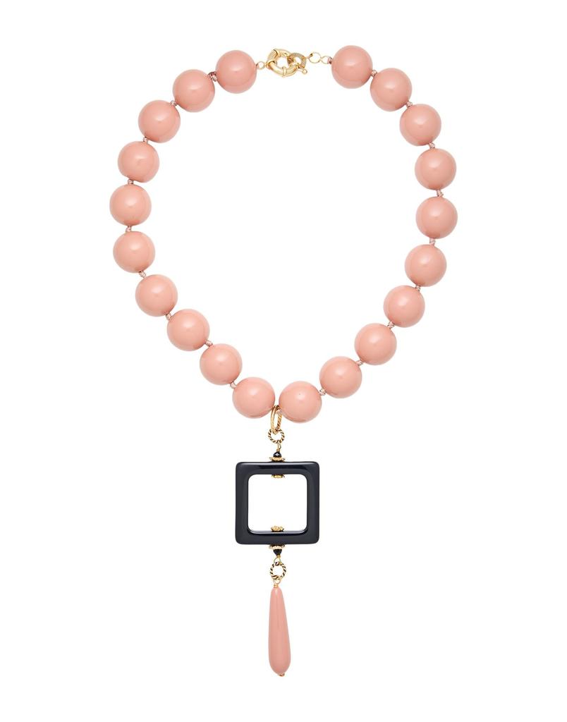 Matrix tennis necklace round cut pink rhodium plated – On Sale Now