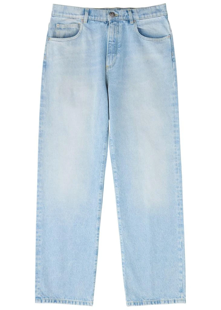 Balmain Faded wide-leg jeans  1