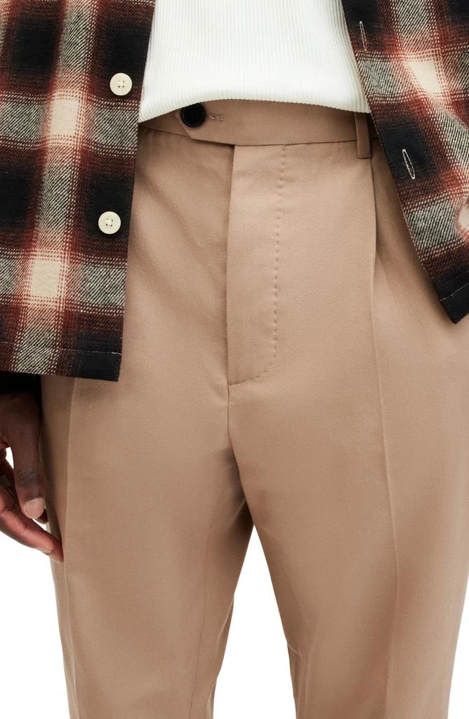 ALL SAINTS Tallis Pleated Cotton & Wool Trousers 4
