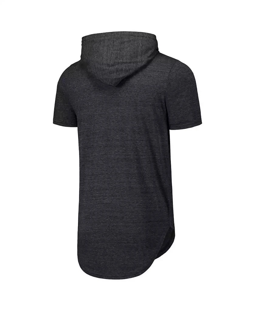 Majestic Men's Black Florida Marlins Tri-Blend Hoodie T-Shirt 2