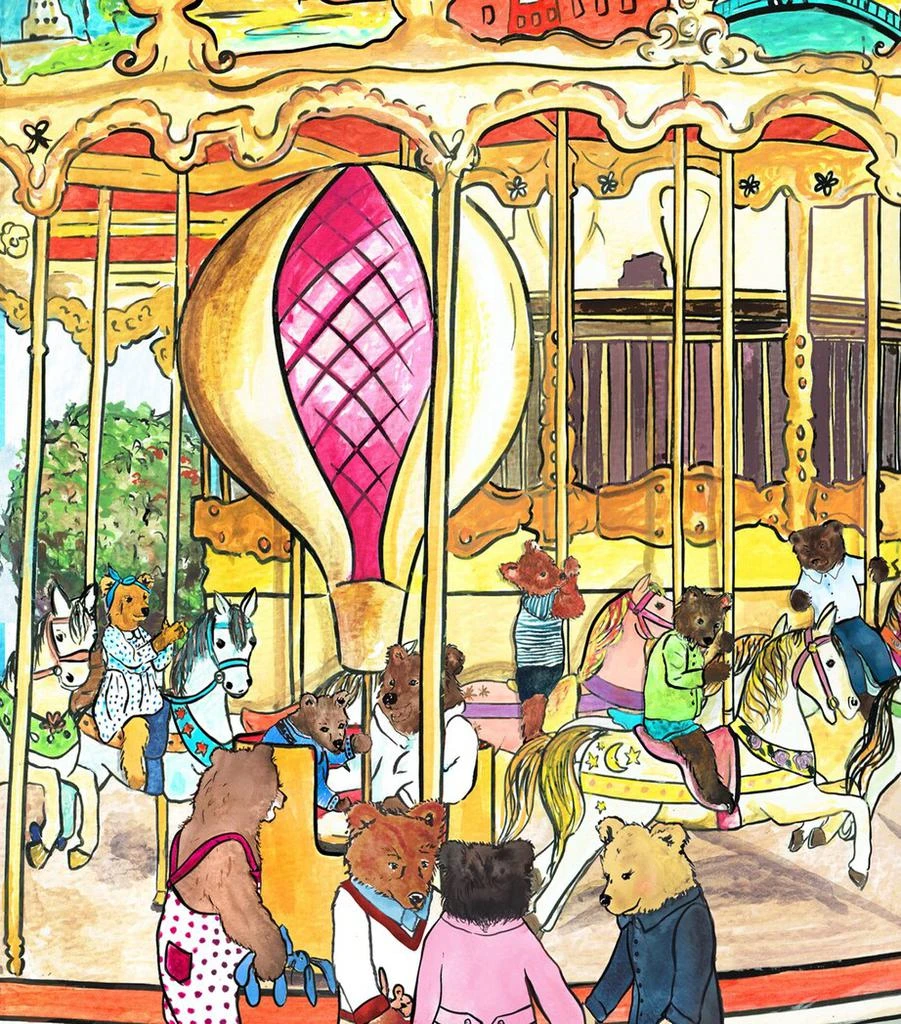 Jo Laing Les Ours d’Eiffel Paris A3 Print 5