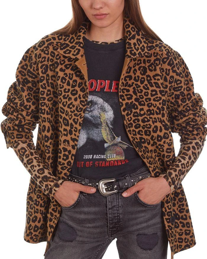 The Kooples Wool Blend Leopard Print Shirt Jacket 1