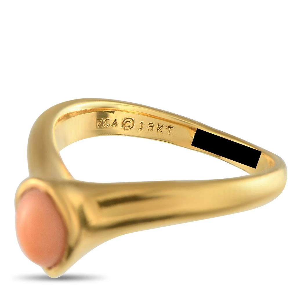 Van Cleef & Arpels 18K Yellow Gold Coral Ring VC27-052825 4