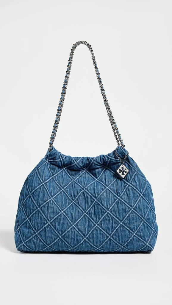 Tory Burch Fleming Soft Denim Drawstring Bag 1