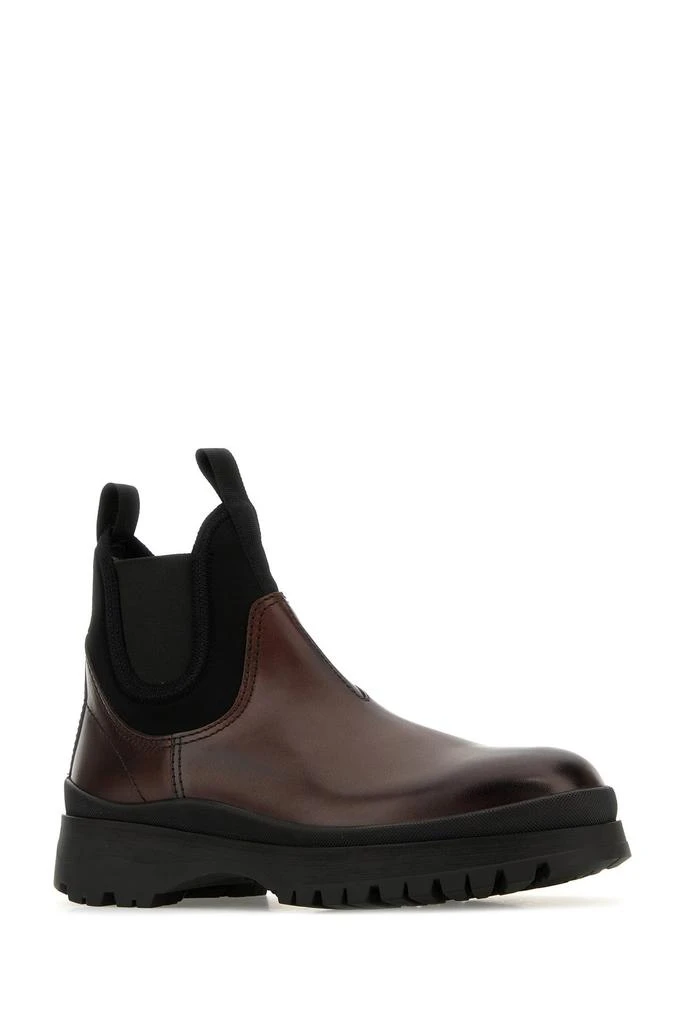 Prada Brown leather ankle boots 1