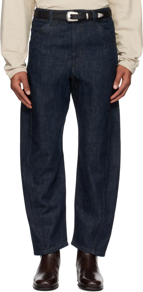 Lemaire Blue Twisted Workwear Jeans - Pants - Free Shipping