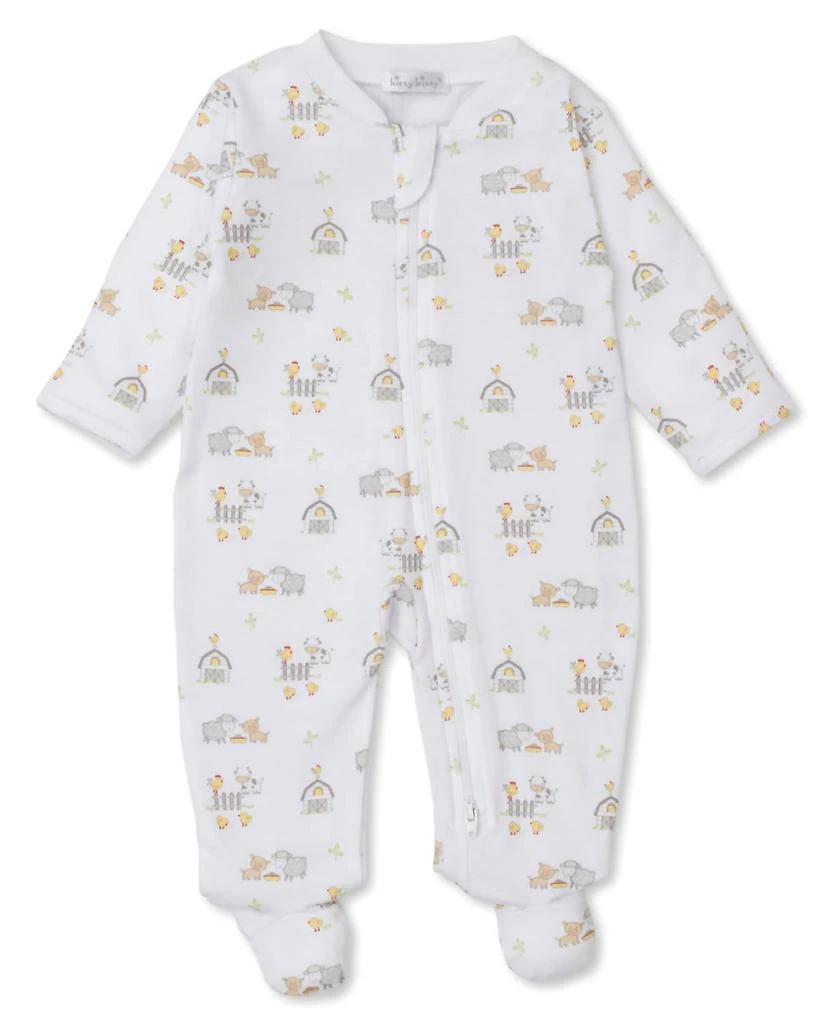 Kissy Kissy Kissy Kissy - Unisex Infant Farmyard Frolic Zipper Footie
