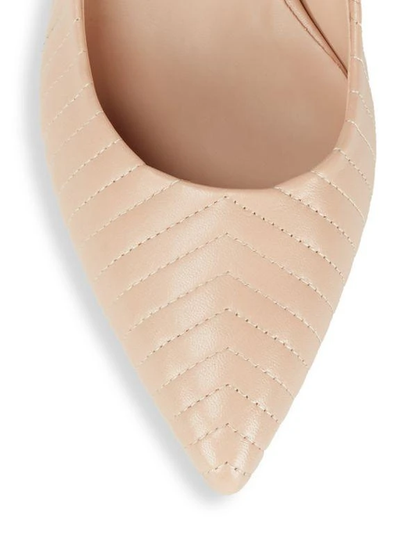 Karl Lagerfeld Paris Rosette Leather Point Toe Pumps 4