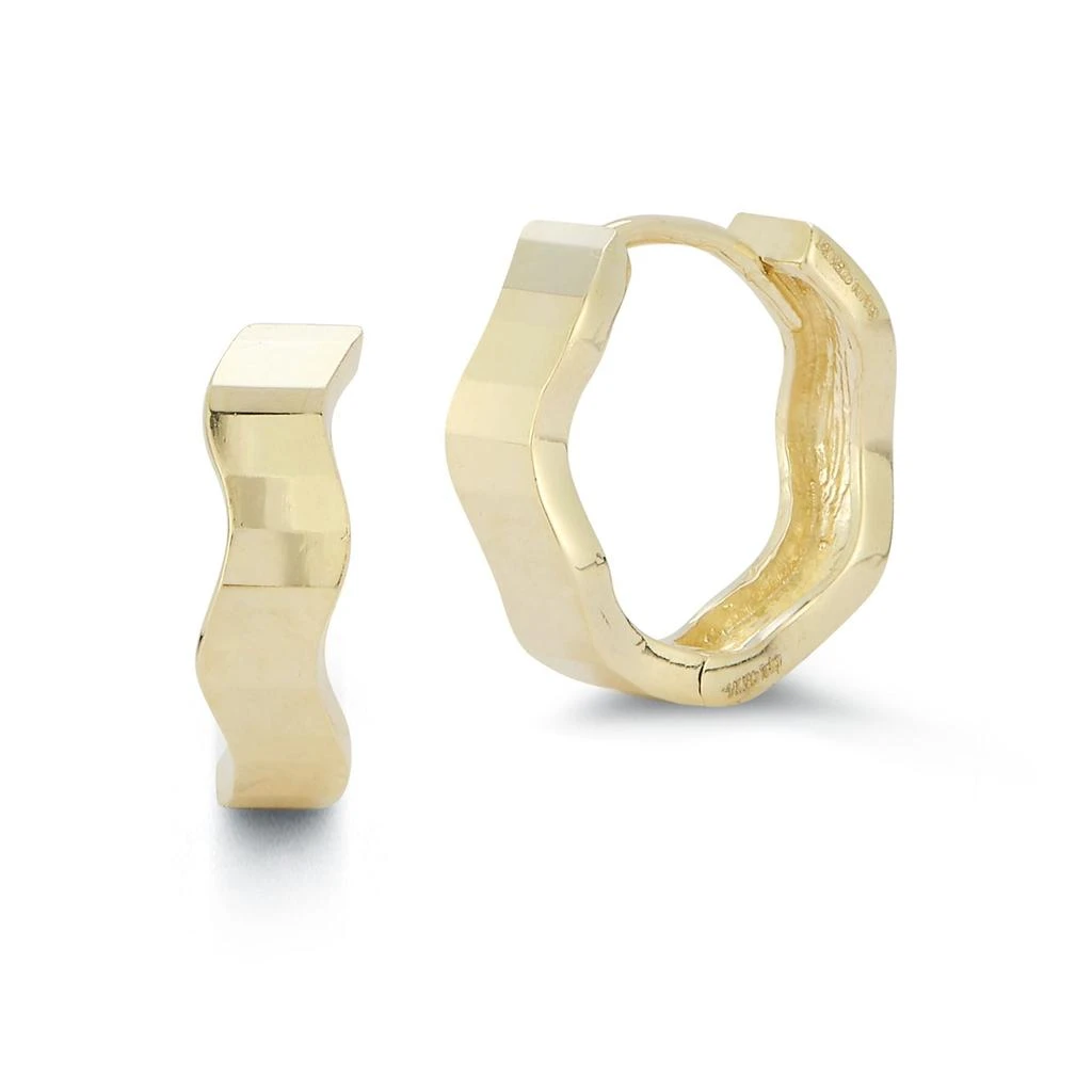 Ember Fine Jewelry 14K Gold Wave Huggies