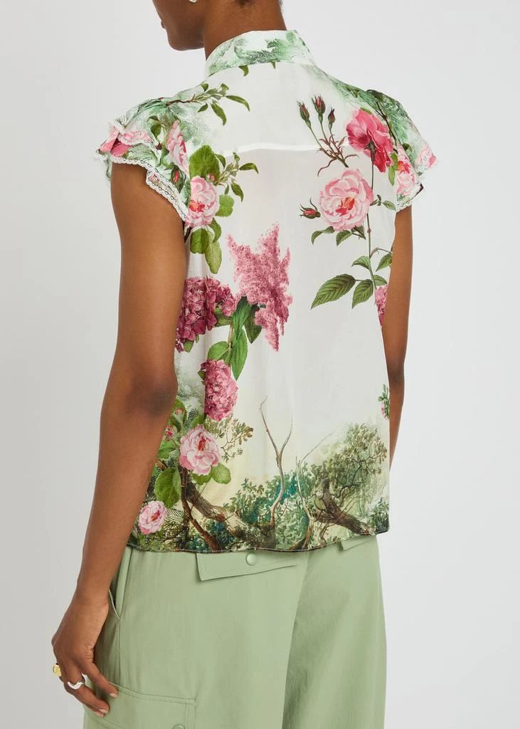 Alice + Olivia Minda floral-print silk blouse 3