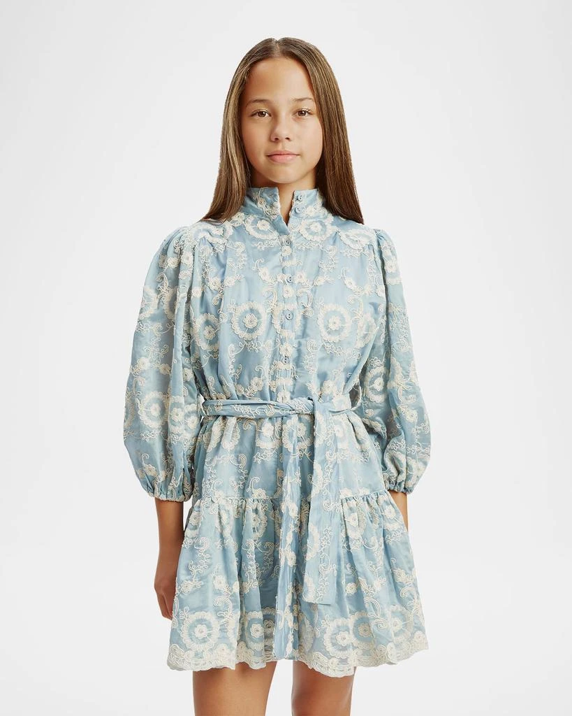Bardot Girl's Mila Embroidered Floral-Print Shirt Dress, Size 7-14 6