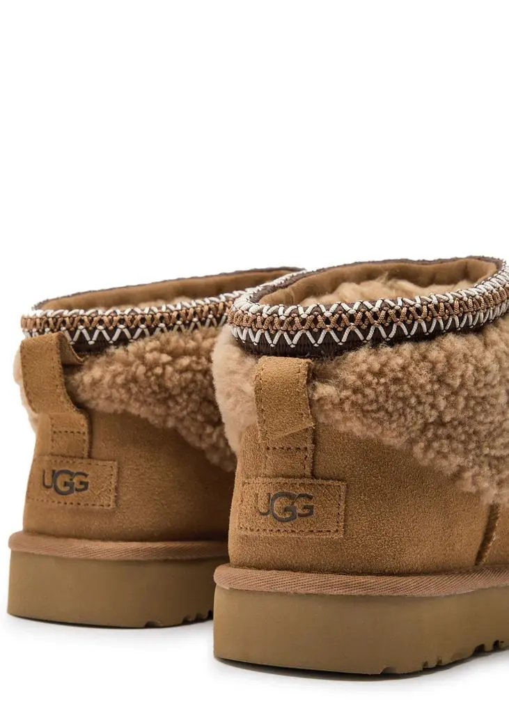 UGG Classic Ultra Mini Maxi Curly suede ankle boots 4