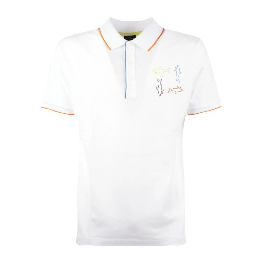 Paul & Shark Paul & Shark Cotton Pique Polo Shirt With Shark Print 1