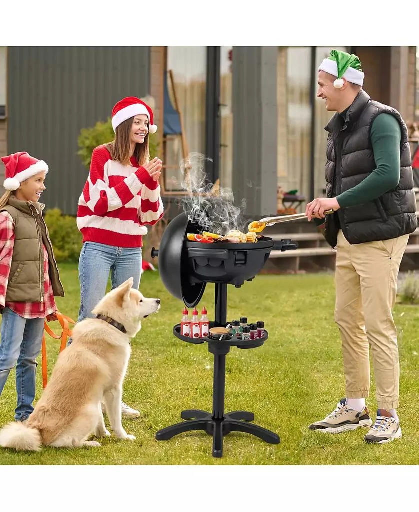 Ecooso Electric BBQ Grill 1200W Indoor Outdoor Grill with 2-Zone Non-Stick Grilling Plate 2