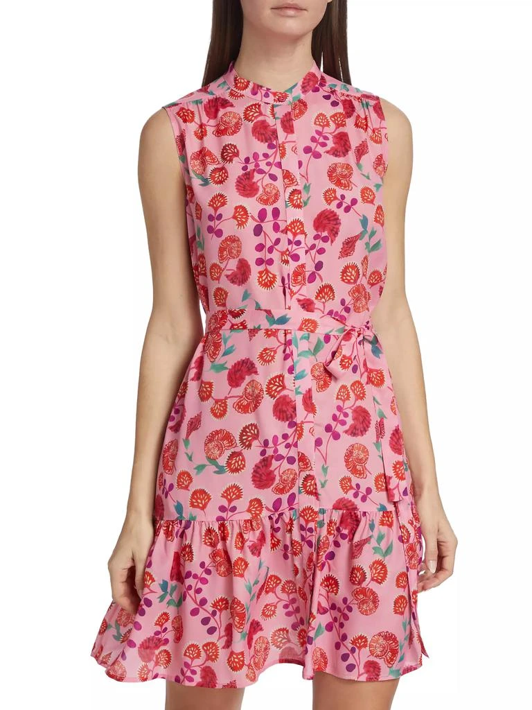 Saloni Tilly Belted Floral Minidress 3