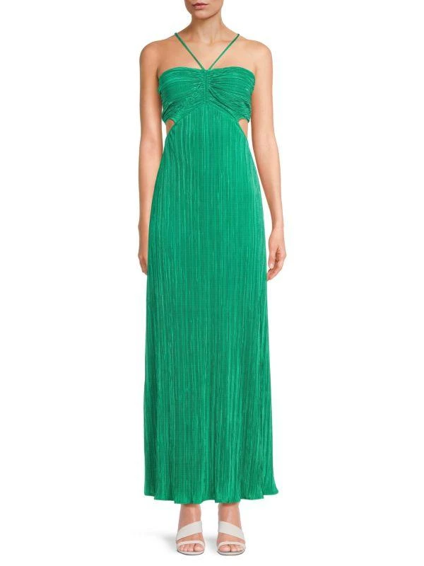 Renee C. Plisse Halter Maxi Dress 4