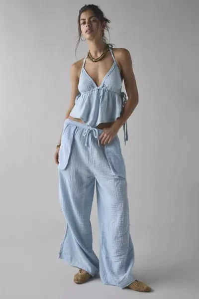Out From Under Out From Under Ocean Air Cinched Wide-Leg Gauze Pant 3