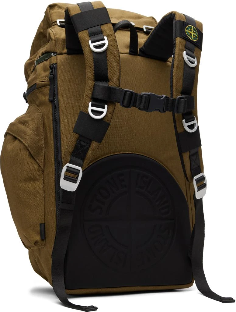 Stone Island Tan Resin Treated Cordura 1500 Backpack 3