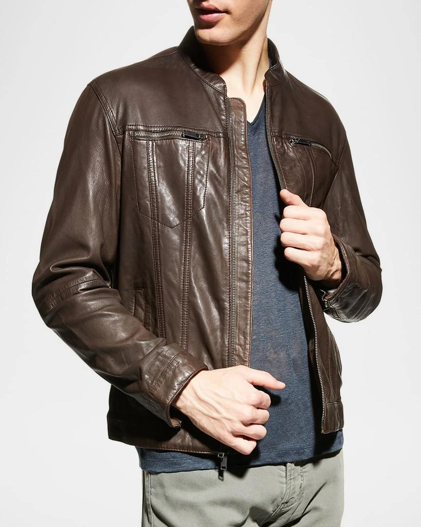 John Varvatos Men's Lambskin Leather Jacket 4