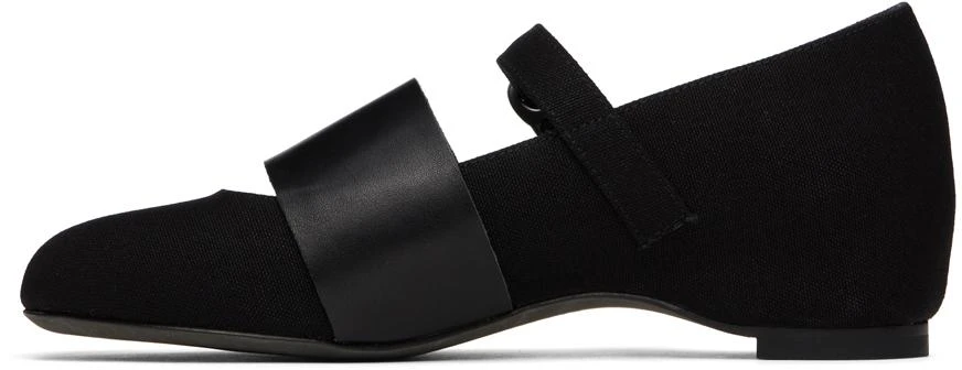 YOHJI YAMAMOTO Black Strap Ballerina Flats 3