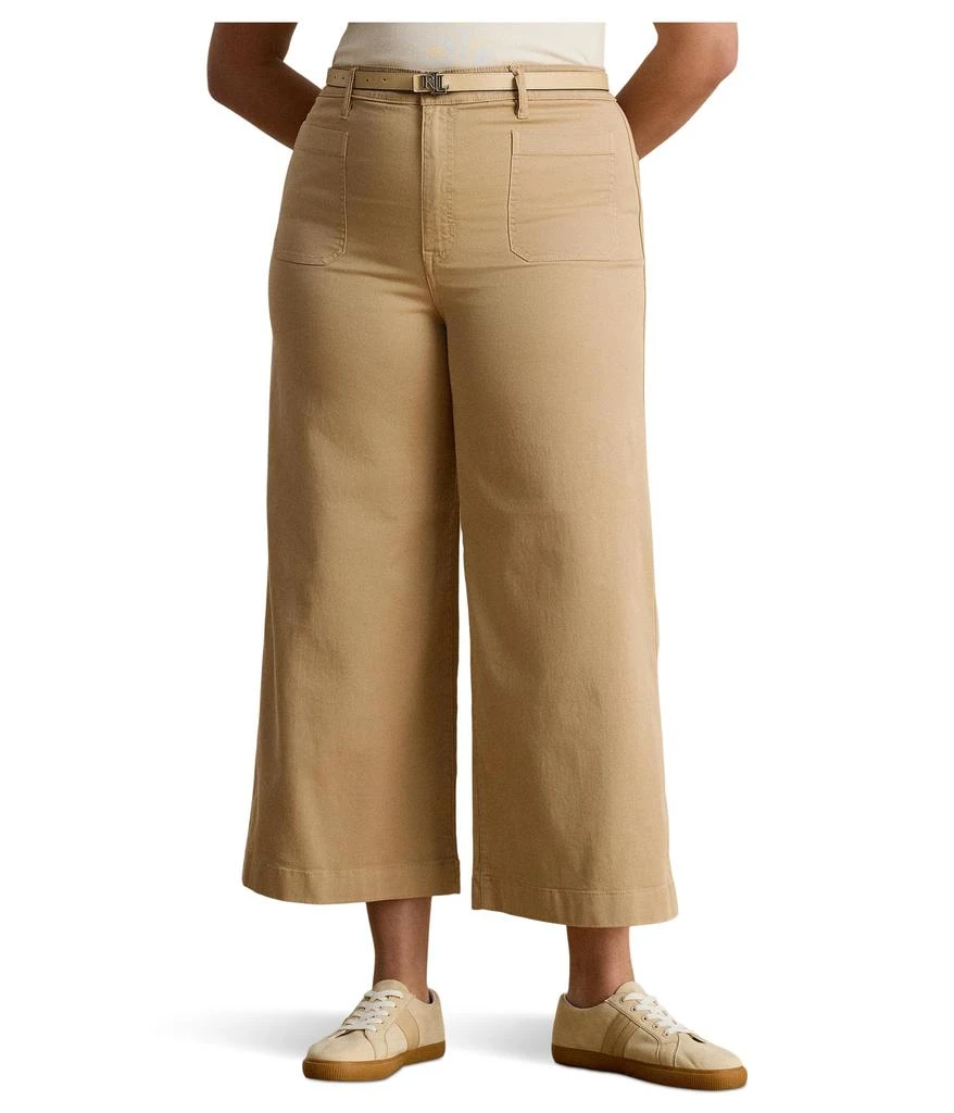 Ralph Lauren Plus Size Stretch Chino Wide-leg Cropped Pants 1