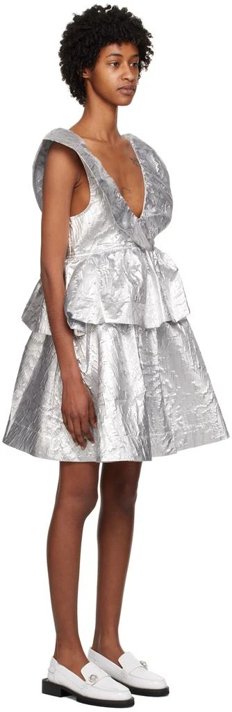 Ganni Silver Layered Minidress 2