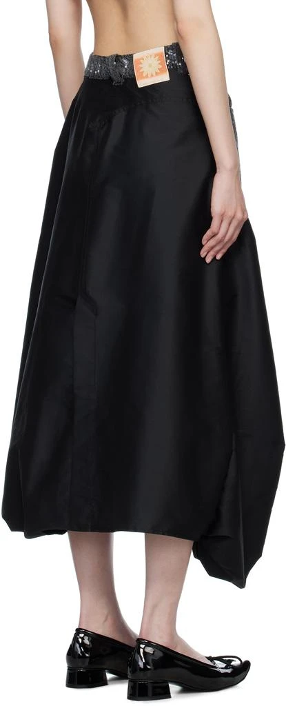PAULA CANOVAS DEL VAS Black Boletus Midi Skirt 3