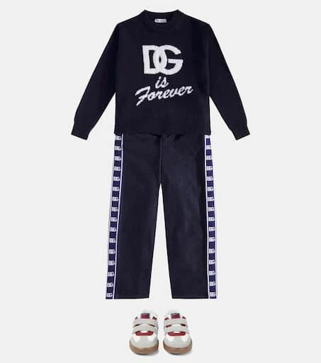 Dolce 
Gabbana DG Original leather-trimmed sneakers 2