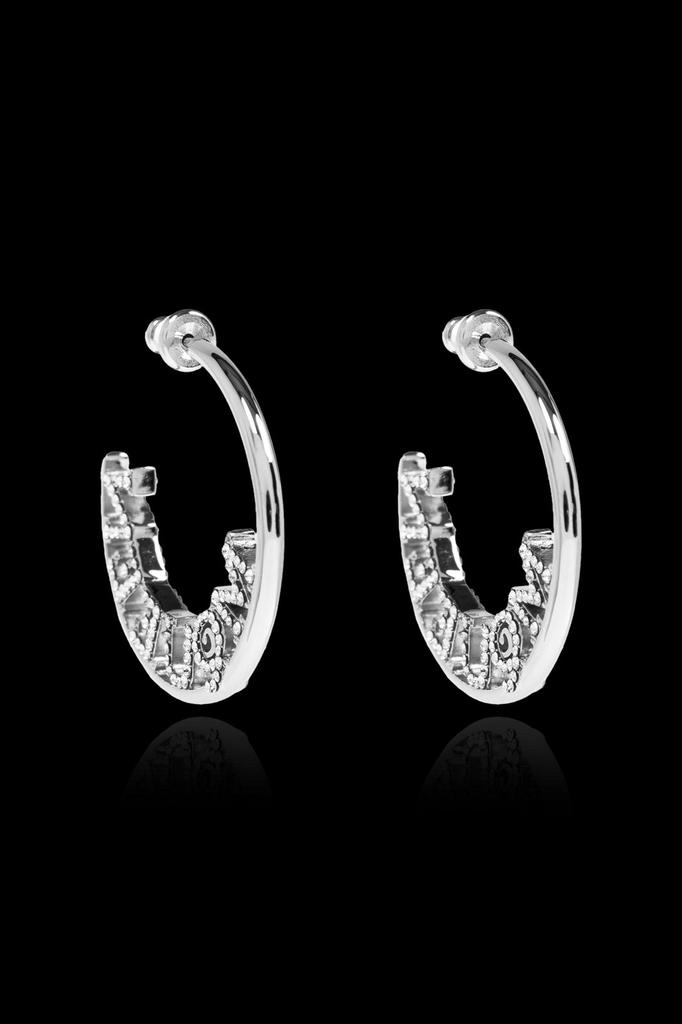 Shop Alexander McQueen Arrow Triangle Shape Earrings on Sale