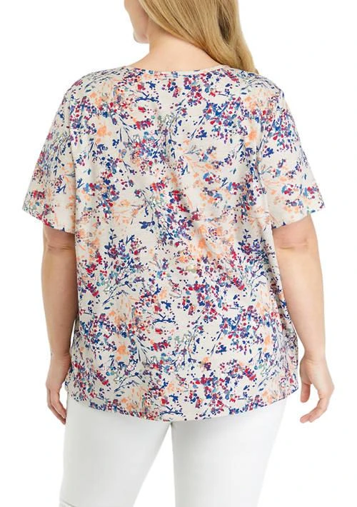 Gloria Vanderbilt Vanderbilt Plus Size Amanda Printed Knit Top 2
