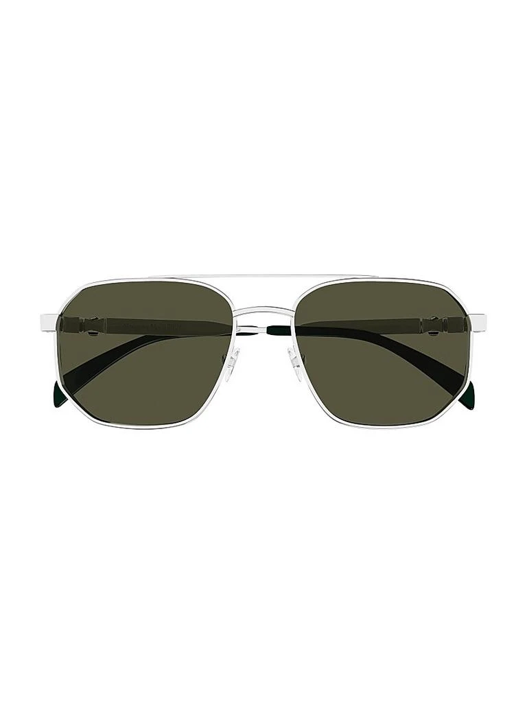 Alexander McQueen Skull Aviator Sunglasses Alexander Mcqueen Skull Jewelled Aviator-Frame Sunglasses In  main image 4