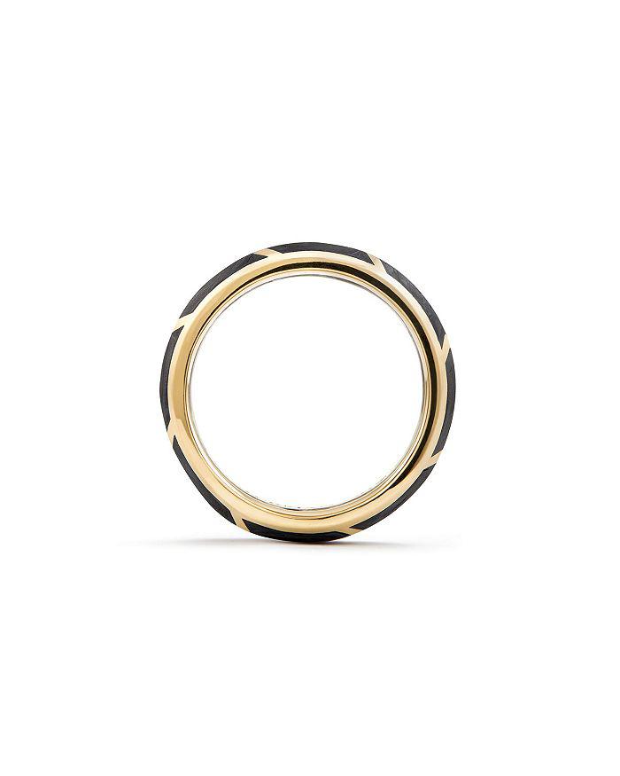 David Yurman Men's Forged Carbon Band Ring in 18K Gold