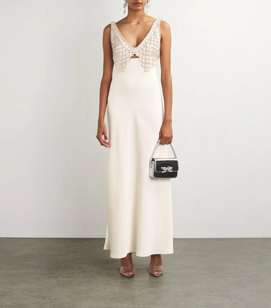 Self Portrait Diamanté-Bralette Maxi Dress 2