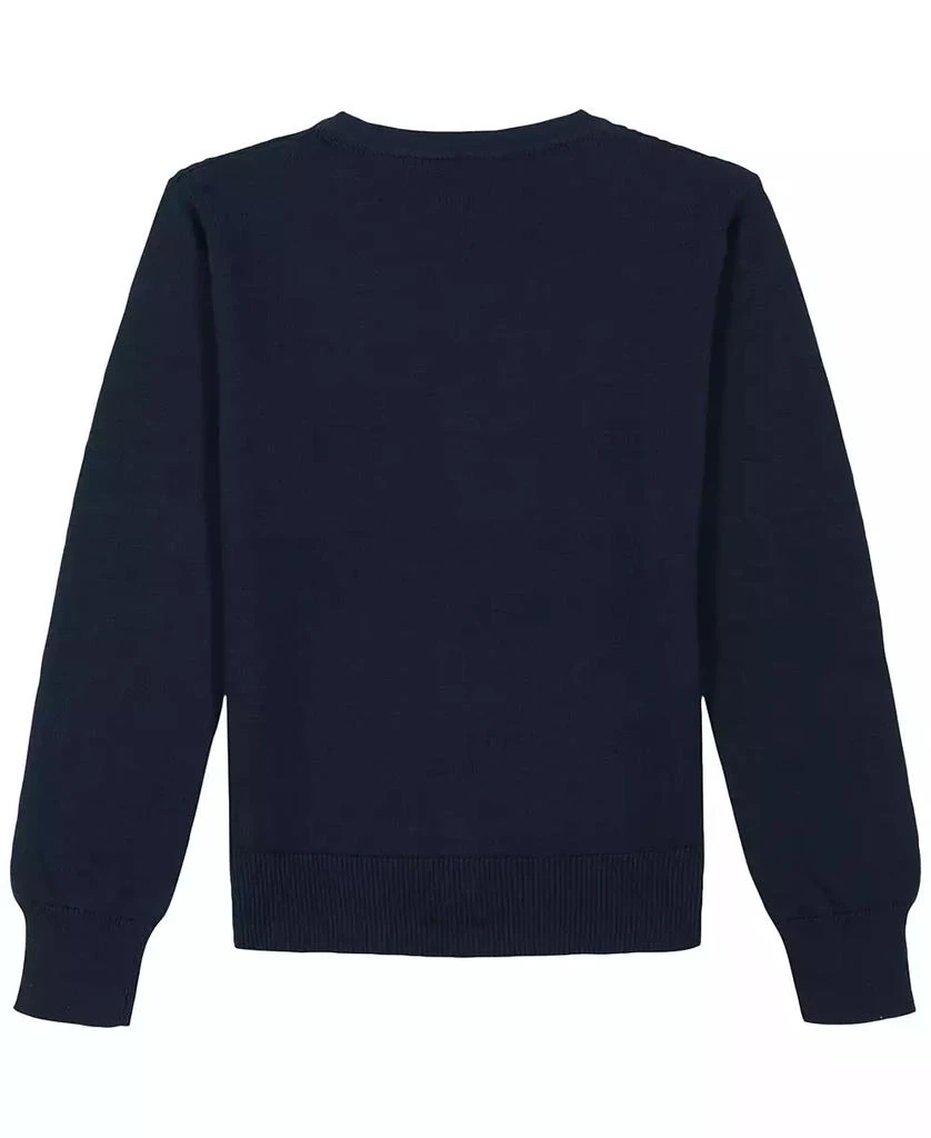 Nautica Little Girls Uniform Pointelle Cardigan 2